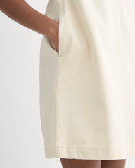 The Denim Shift Dress | Ecru