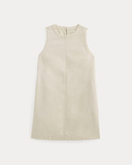 The Denim Shift Dress | Ecru